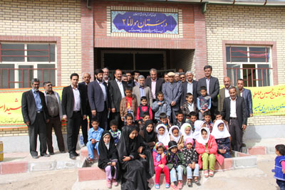افتتاح مدرسه مولانا در روستای برج شیله سیرجان