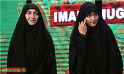دختران حاج قاسم سلیمانی و عماد مغنیه در اختتامیه جشنواره فیلم مقاومت+عکس