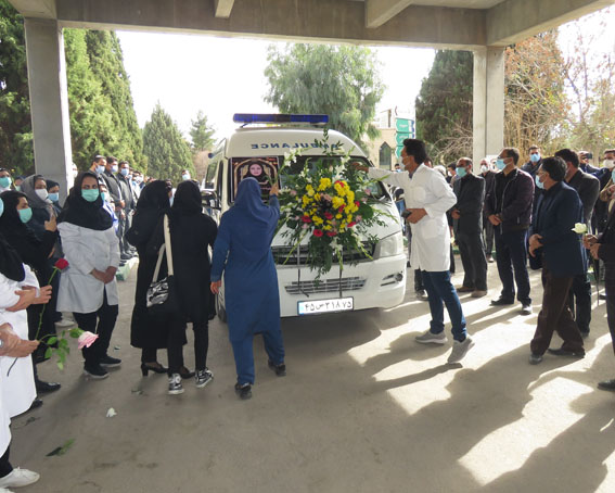 تشییع و تدفین پیکر شهید مدافع سلامت در سیرجان